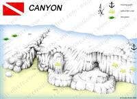 Croatia Divers - Dive Site Map of Canyon